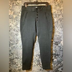 GAP black high waist high-rise button enclosure pocket equestrian leggings